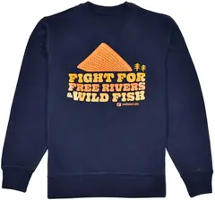 Frödin Free Rivers & Wild Fish Sweat M Sweatshirt, Navy Blue