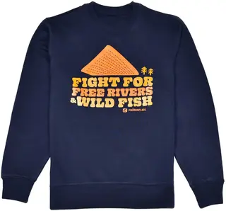 Frödin Free Rivers & Wild Fish SW Shirt Bomullsgenser med trykk på bryst