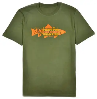 Frödin Free Rivers & Wild Fish T-Shirt T-skjorte med trykk på bryst