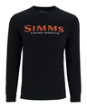 Simms Logo LS Shirt Jet Black L